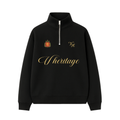 Monogram Quarter Zip - Gold/Black